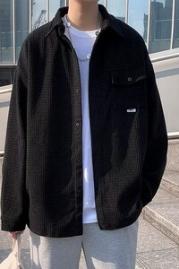 夹克潮翻领外穿拉链青春流行气质男标准秋冬ins长袖潮流C43P43图片