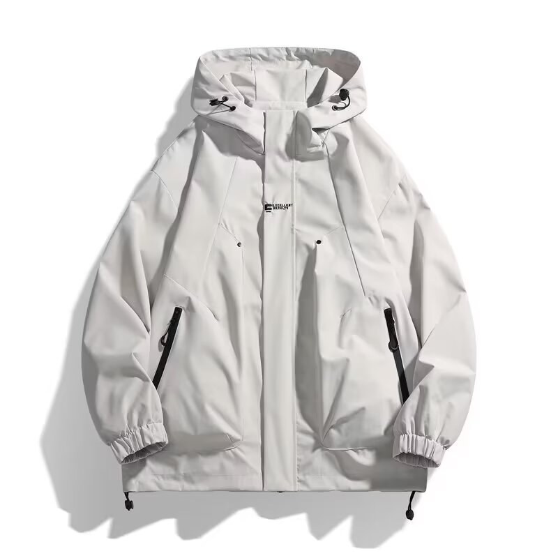 美式冲锋衣外套男女款新款潮牌防风情侣休闲工装夹克秋冬JK745P55图片