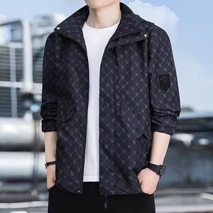 潮牌春秋季男士连帽夹克防风防水潮流帅气薄款男装外套 JK788P65图片