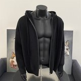 秋冬款毛衣外套时尚宽松连帽两侧开叉坑条针织开衫上衣女M6512P60，男装针织衫/毛衣，星座1013-2