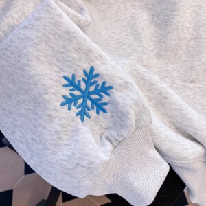 喜欢後背刺绣雪花字母重磅连帽运动衫情侣宽松百搭新款男W313P55图片