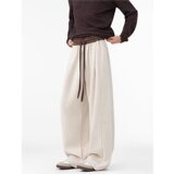 大码冰丝山本阔腿裤女夏季款胖mm宽松垂感慵懒凉凉休闲裤K400P55，男装休闲裤，星座1013-2