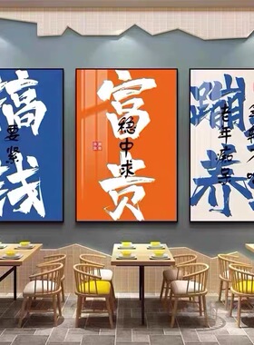 火锅餐饮店墙面创意装饰挂画网红市井风格烧烤肉酒馆背景氛围壁画