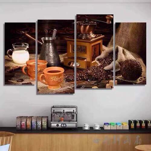 咖啡厅主题装饰画烘焙咖啡豆种类海报挂画coffee饮品店收银台壁画
