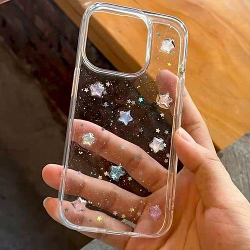 闪亮晶晶适用iPhone17pro夜光立体壳苹果16/14pro彩色星星手机壳