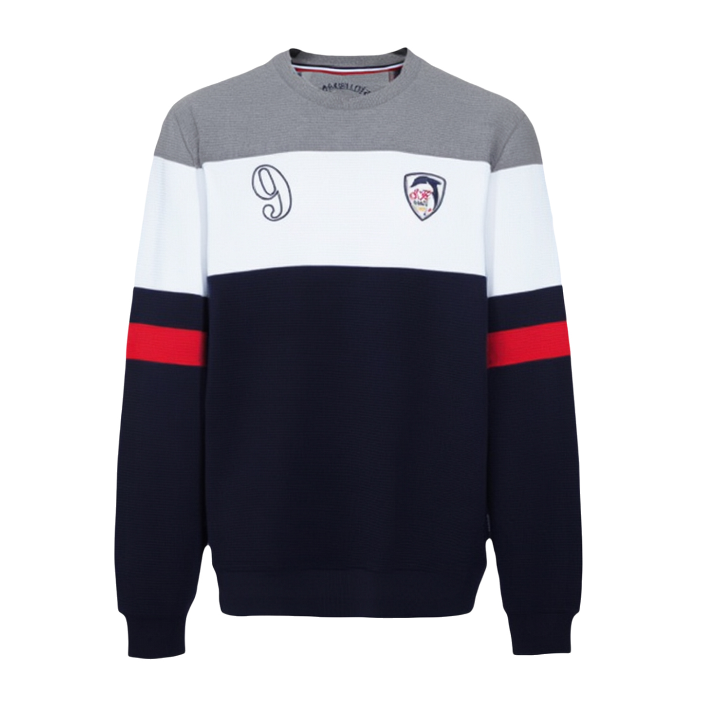 SK撞色拼接圆领卫衣男士商务休闲