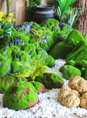 各种仿真小石头，萌趣造景装饰