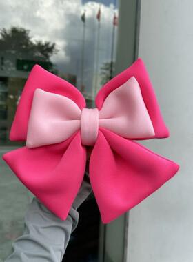 金彭su7装饰紫色蝴蝶结金鹏电动三轮车配饰可爱公仔装饰品小配件