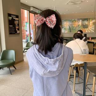 古风汉服周岁女童儿童发夹蝴蝶结宝宝头饰女宝发饰头花女宝宝红色