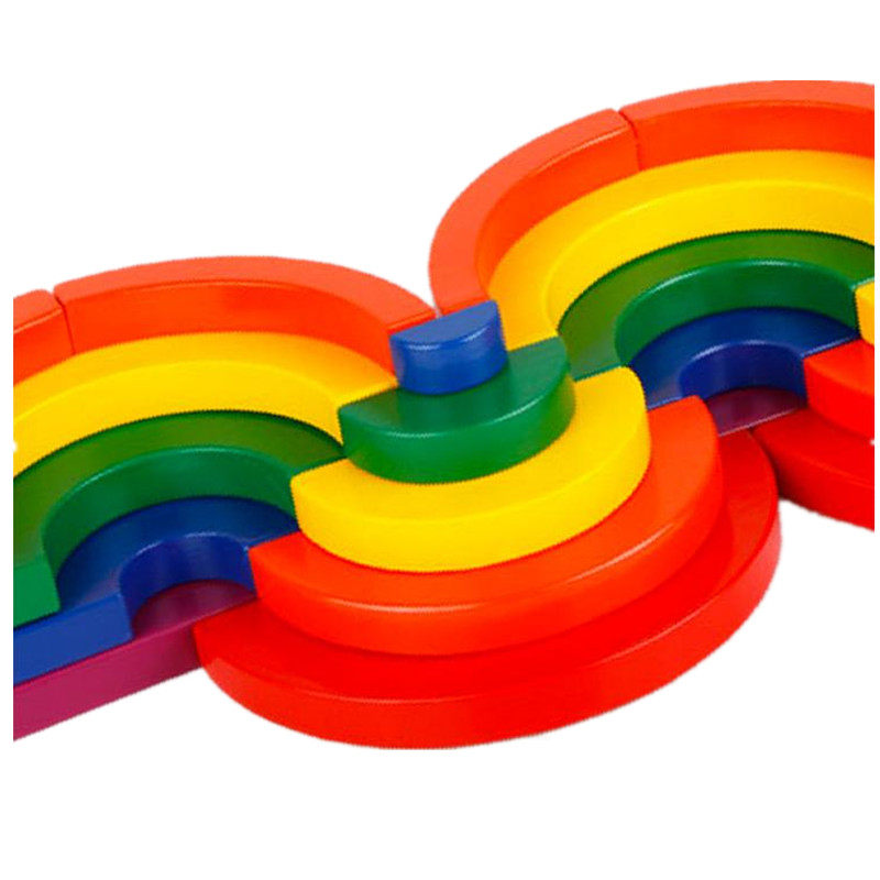 kidpik超大颗粒创意实木质彩虹木头拼装积木玩具儿童新年生日礼物