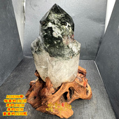 绿幽灵包裹 幽灵水晶柱摆件 天然幽灵水晶原石打磨 重约2.1KG