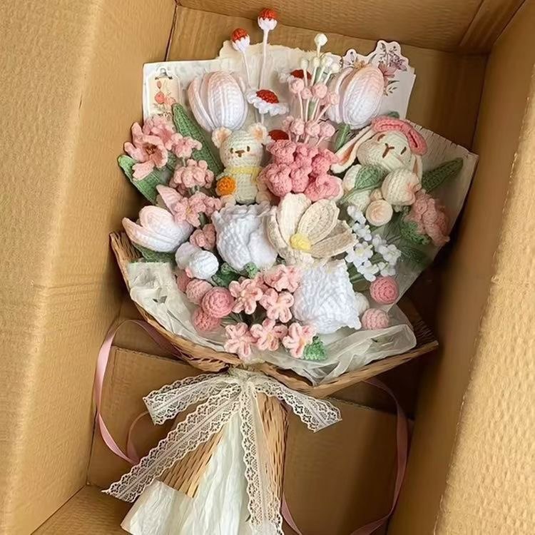 手工自制母亲节礼物DIY编织仿真花永生花毛线钩针花束材料包,服饰配件/皮带/帽子/围巾,DIY编织材料包,淘宝优惠券,粉丝福利购,淘宝优惠卷