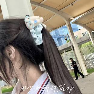软萌到犯规!波点大号米菲兔巨显发量多香蕉夹后脑勺盘发百搭少女