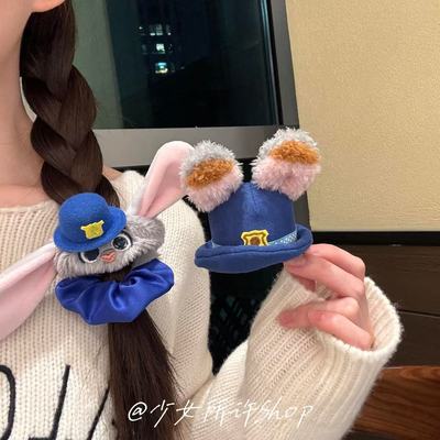 疯狂动物城朱迪尼克毛绒大肠发圈