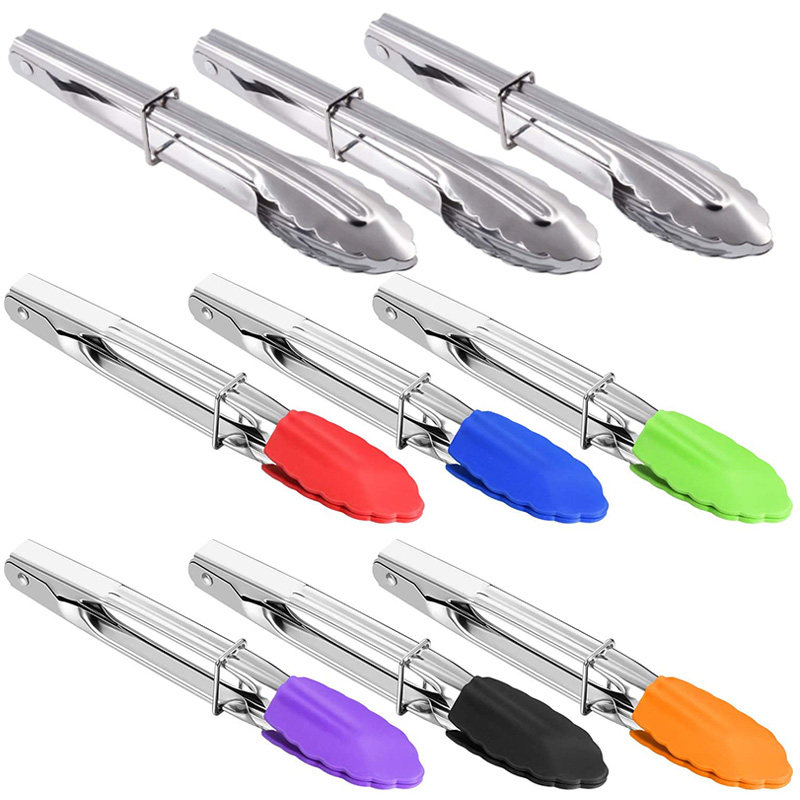 小号7寸食品夹 不锈钢食物夹烧烤夹自助餐面包夹子酒店沙拉夹