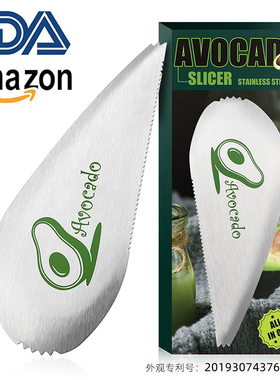 不锈钢牛油果切刀 芒果切 水果去核器削皮器 avocado pitter