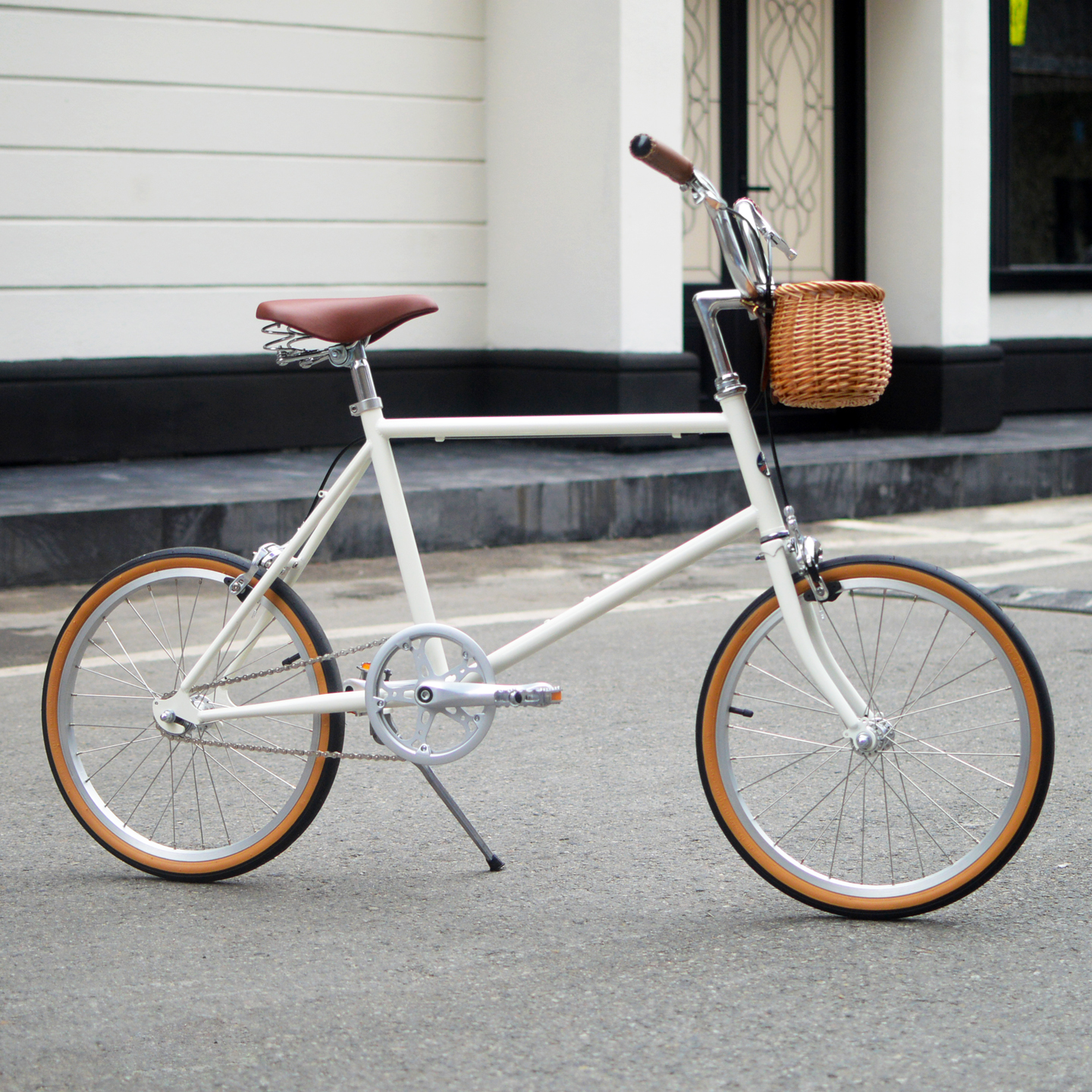 20寸白色复古小轮车男女式轻便车