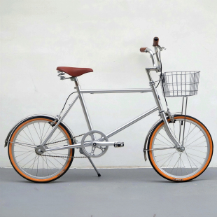 DayDayBike20寸银色复古小轮车男女式 轻便自行车代步城市通勤单车