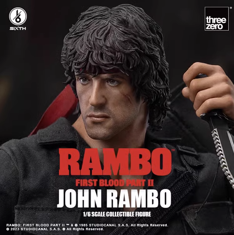 预定threezero 3a 可动成品手办第一滴血2 约翰兰博rambo23080903