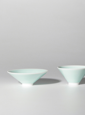 景德1004 全手工茶杯品茗杯高温原矿釉 淡绿茶盏主人杯60ml70ml