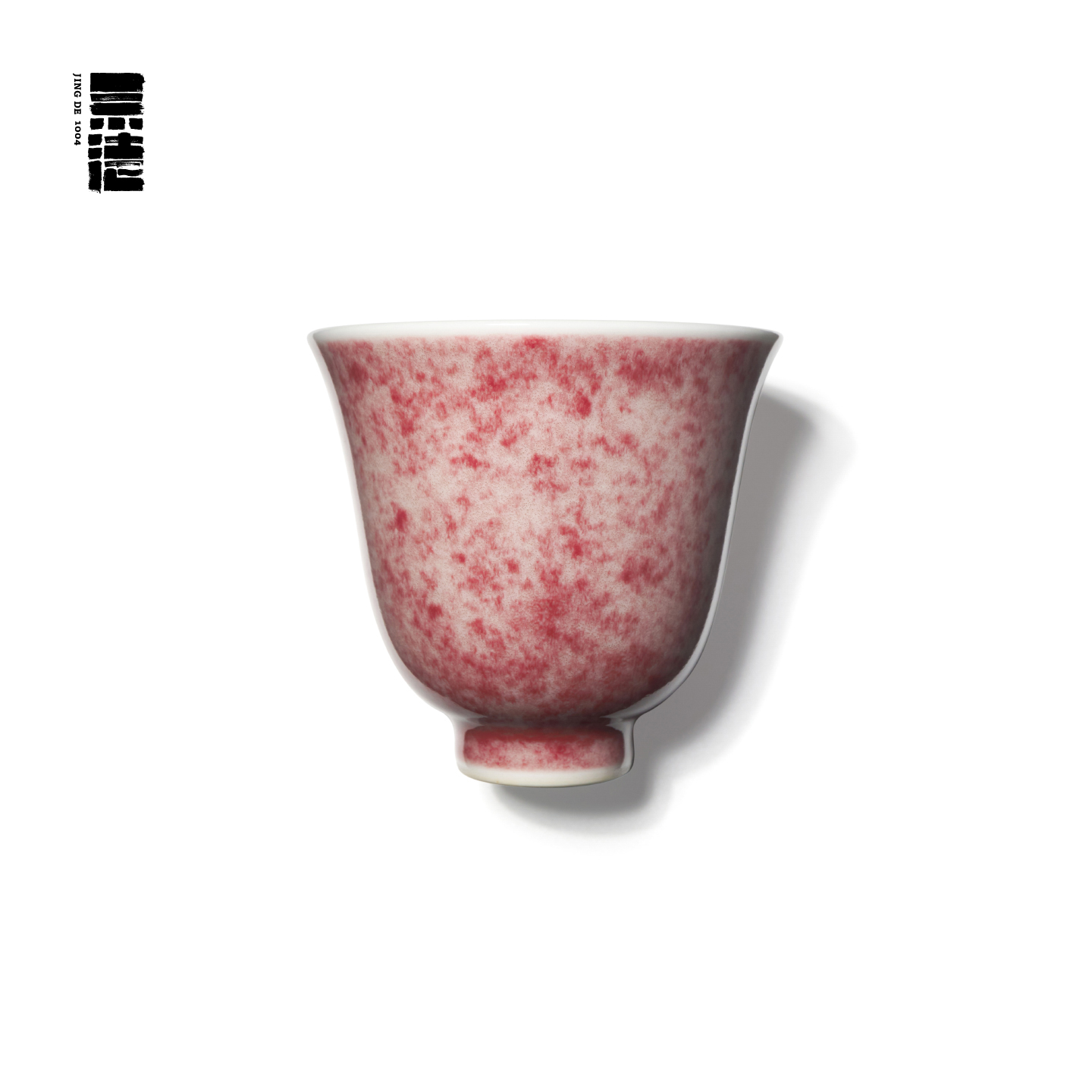 景德1004柴窑烧豇豆红花神杯