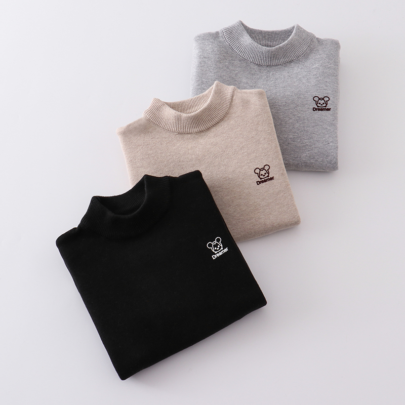 男女童全棉圆领毛衣中大童打底衫