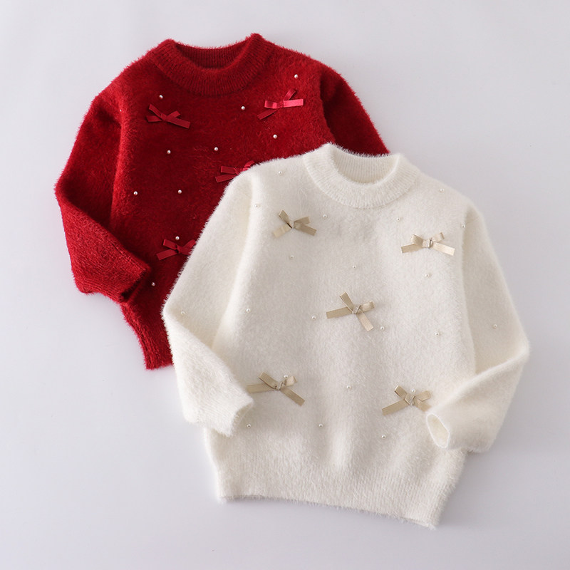 女童仿水绒毛衣中大童秋冬款女孩圆领加绒加厚针织衫儿童套头打底,童装/婴儿装/亲子装,毛衣/针织衫,淘宝优惠券,粉丝福利购,淘宝优惠卷