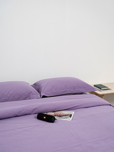 外贸尾单磨毛100%纯棉全棉纯色60支300根斜纹被套枕套床品