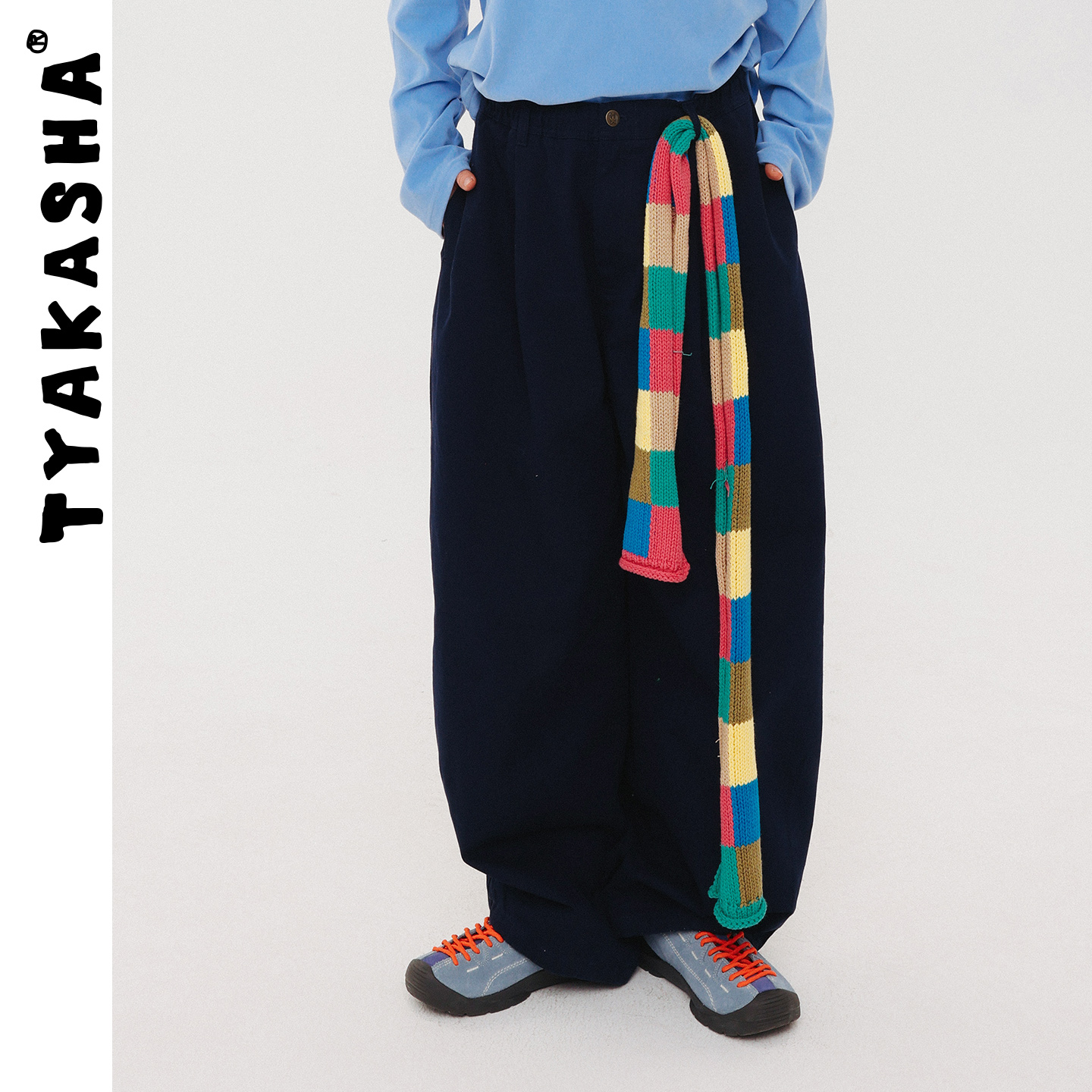 TYAKASHA塔卡沙男女情侣款裤子2025冬季新款藏青色工装裤休闲长裤