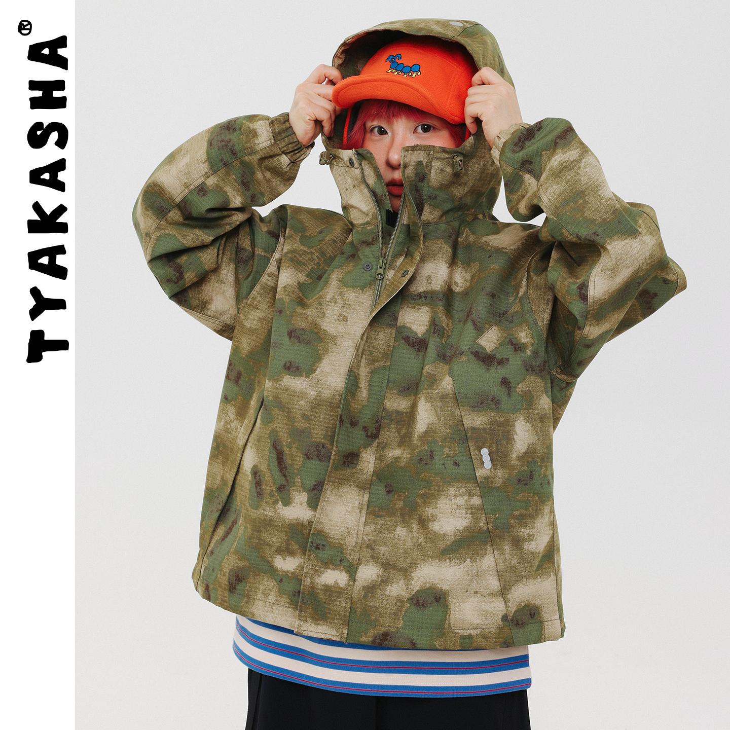 TYAKASHA塔卡沙男女情侣款外套2025冬季新款休闲上衣卡其绿外套