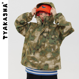 TYAKASHA塔卡沙男女情侣款外套2025冬季新款休闲上衣卡其绿外套