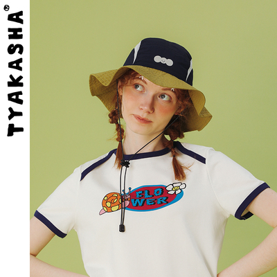 TYAKASHA塔卡沙帽子夏季新款男女出游露营挂脖渔夫帽遮阳帽