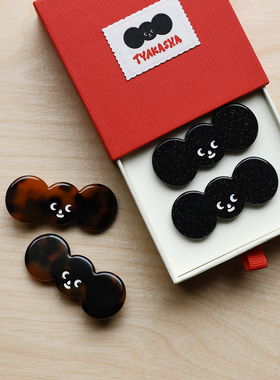 TYAKASHA塔卡沙发夹新款oring造型女生发卡刘海边夹小卡子头饰