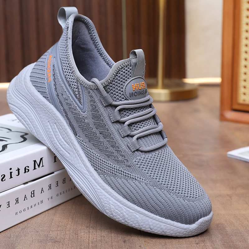 春季老北京布鞋男鞋中老年网面舒适透气爸爸健步鞋厚底运动休闲鞋