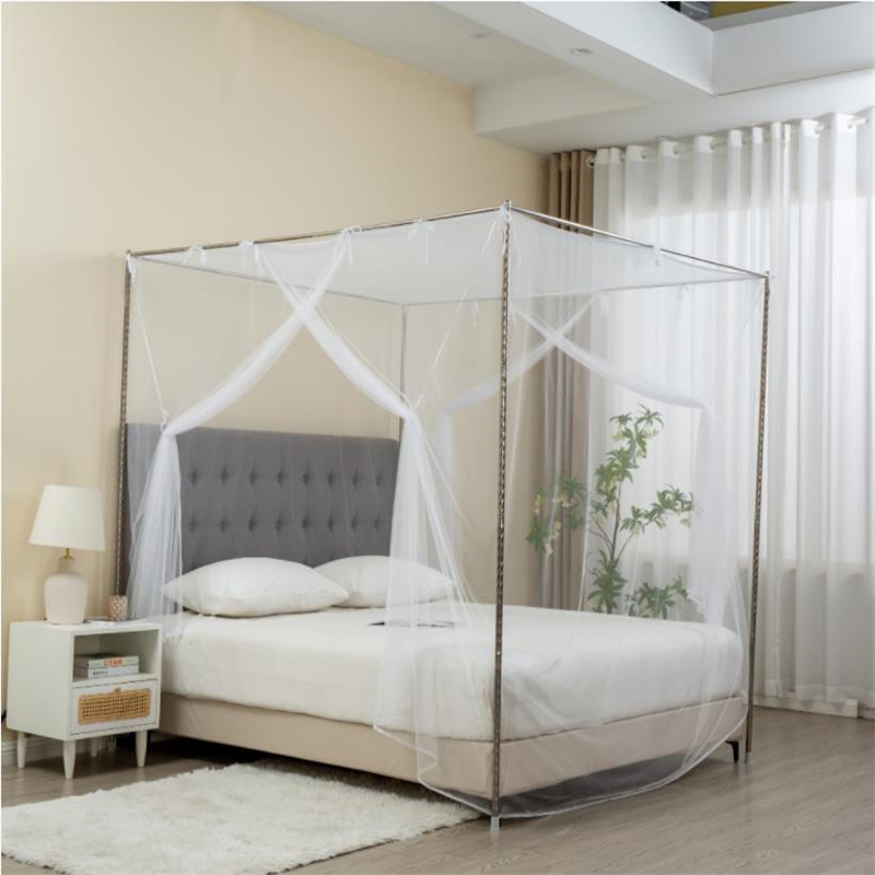 炕上拼接床大蚊帐系带穿杆蚊帐