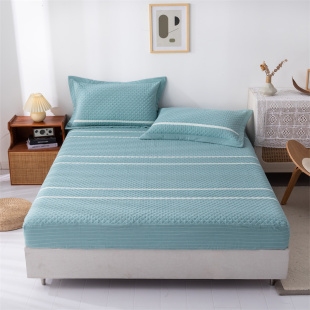 清仓水洗纯棉床笠单件金奥莱夹棉绗缝加厚全棉席梦思罩套200X220