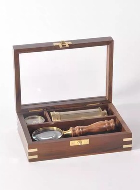 欧美老钱风复古样板间书房书桌怀旧装饰品摆件摄影主题道具陈设品