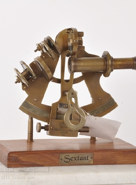 印度进口复古航海创意六分仪模型装饰摆件 书房办公室装饰工艺品