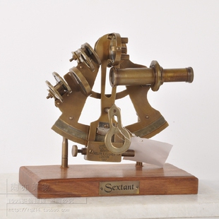 印度进口复古航海创意六分仪模型装饰摆件 书房办公室装饰工艺品