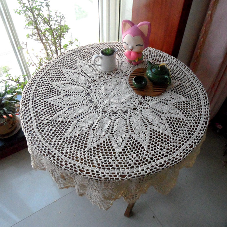 手工钩针钩织外贸镂空钩花110cm