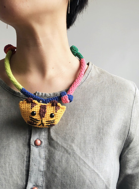 猫头项圈项链原创设计手作