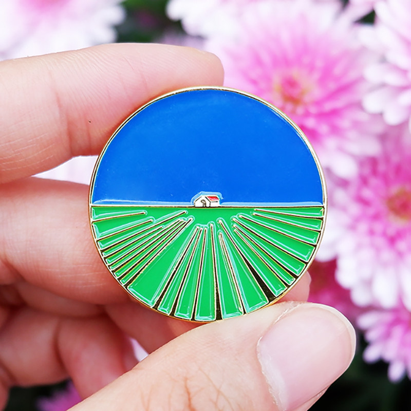 近视验光小房子金属胸针有力商店原创自制徽章礼物设计高档固定好