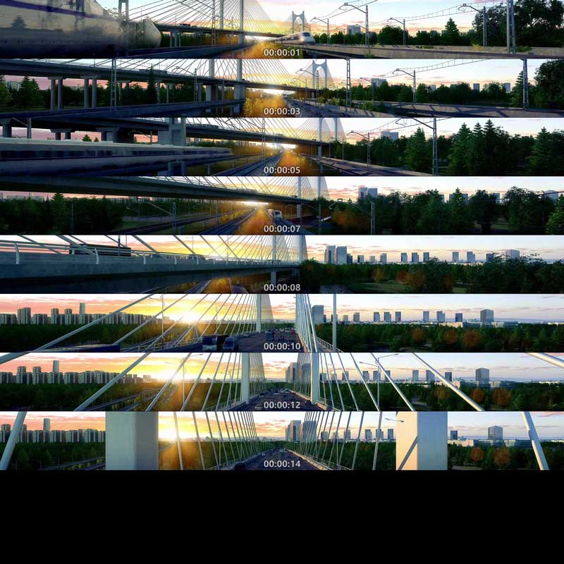 高铁动车和谐号地铁三维电车三维高铁3D动画城市宣传片视频素材