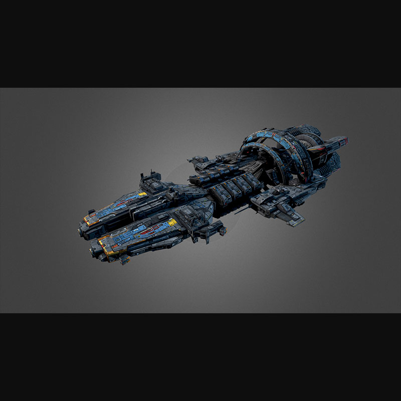 39.指挥官太空飞船宇宙飞船G7 科幻太空战舰 3D模型 FBX模型