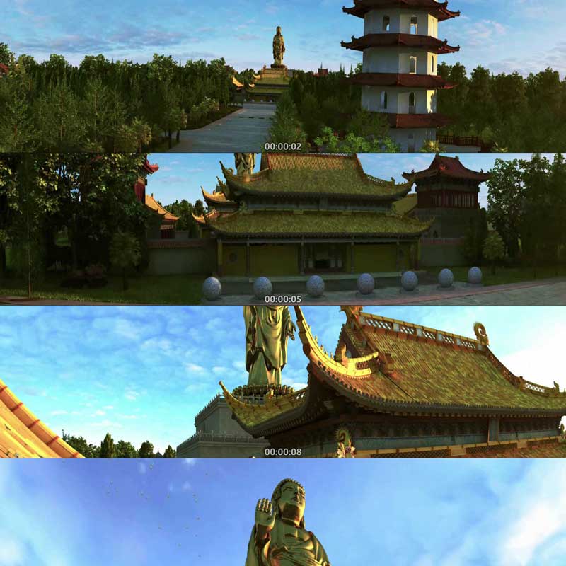 478三维 观世音 菩萨 动画 3D动画 三维建筑漫游 城市宣传片