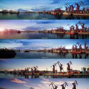 码头港口集装箱航运贸易三维动画 3D动画 三维建筑漫游 城市宣传