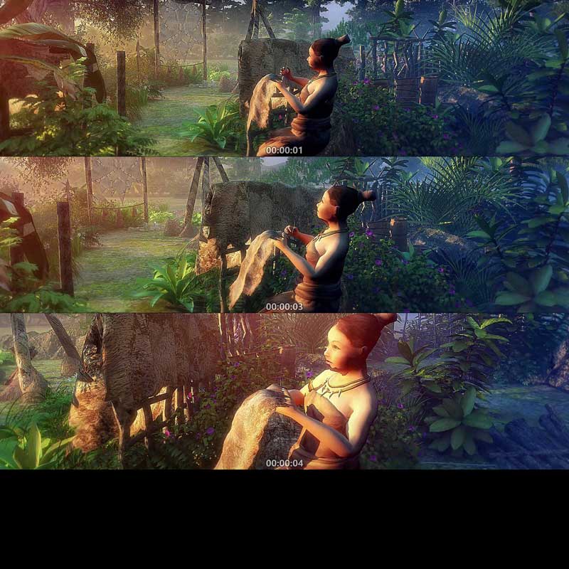 古代原始社会原始部落母系社会织布3D动画三维城市宣传片视频素材