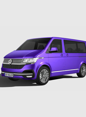 277.大众 Transporter T6 1 多功能货车 3D模型 FBX汽车模型