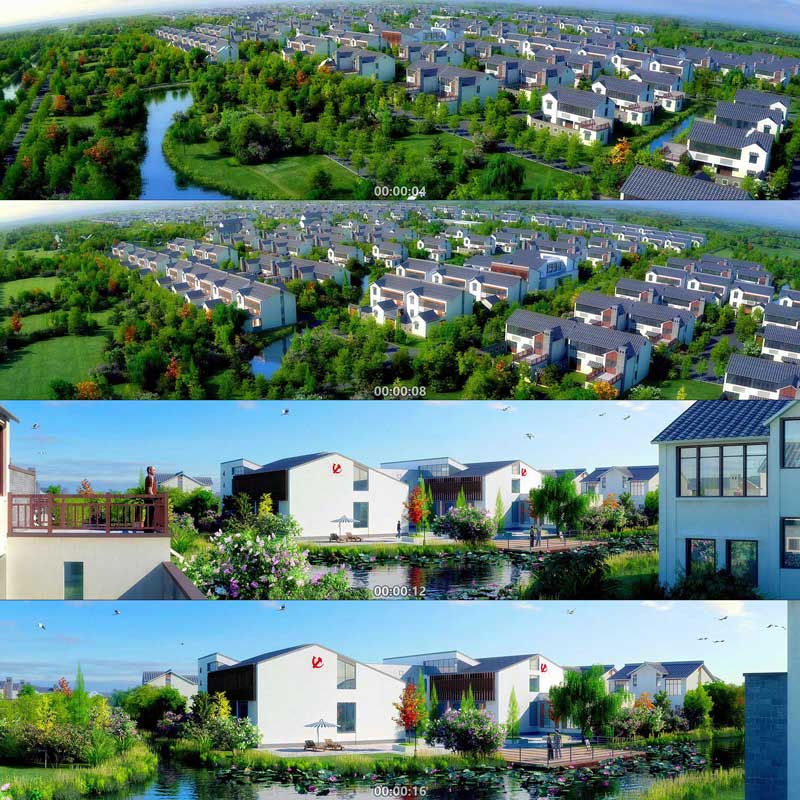 498三维动画新农村建筑绿色生态建筑小康 3D动画 城市宣传片