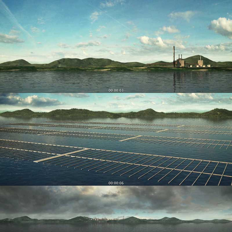 科学治理太湖 水污染治理 3D动画 三维城市漫游宣传片 视频素材